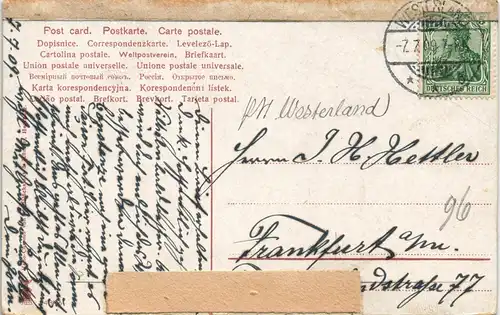 Westerland-Gemeinde Sylt Kinder auf Strandkörben Dampfer Patriotika 1909