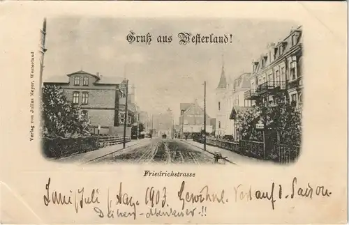 Ansichtskarte Westerland-Gemeinde Sylt Friedrichstraße - Villen 1909