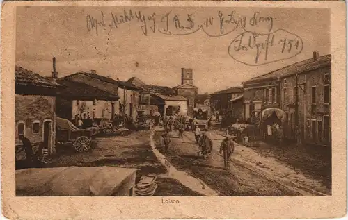 CPA Loison Loison Dorf-Partie Feldpostkarte 1. WK 1917   Feldpoststempel)