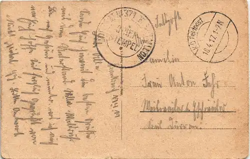 CPA Loison Loison Dorf-Partie Feldpostkarte 1. WK 1917   Feldpoststempel)