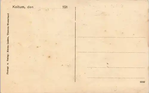 Ansichtskarte Keitum (Sylt) Kejtum / Kairem Cafe Kliffsruh 1916