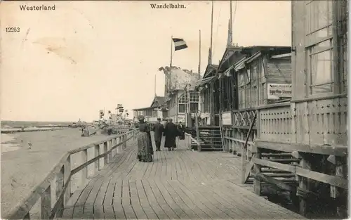Ansichtskarte Westerland-Gemeinde Sylt Wandelbahn - Restaurants 1909