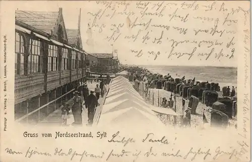 Westerland-Gemeinde Sylt Wandelbahn, Restaurants - Strandleben 1902