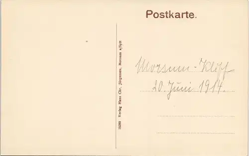 Ansichtskarte Insel Sylt Morsum - Restaurant Nosse 1912