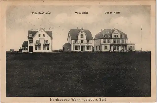 Wenningstedt-Braderup Villa Seefrieden Villa Marie Dünen Hotel 1922