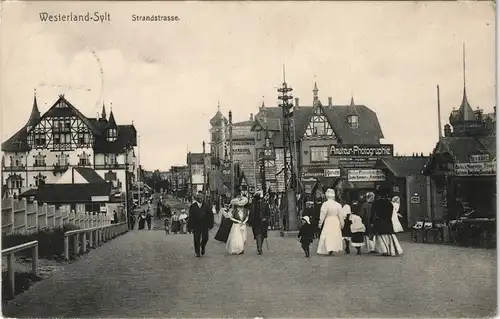 Westerland-Gemeinde Sylt Strandstraße, Amateur-Photographie 1909