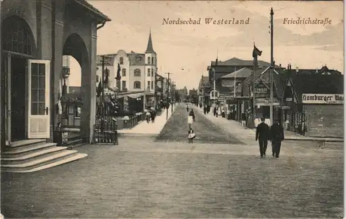 Westerland Sylt Friedrichstraße Restaurants Feldpost S.B. L.I.B. Rendsburg 1916
