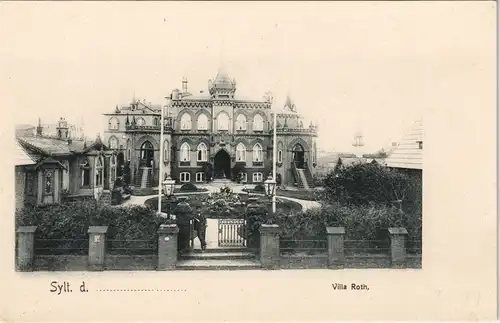 Ansichtskarte Westerland-Gemeinde Sylt Partie an der Villa Roth 1900