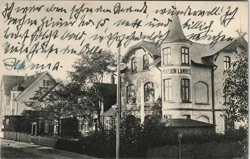 Westerland-Gemeinde Sylt Straßenpartie an der Pension Lambeck 1914