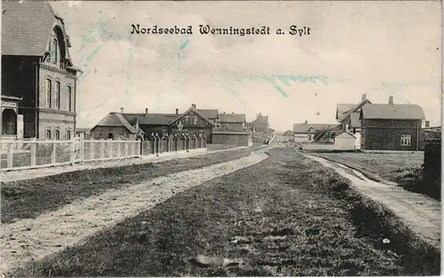 Ansichtskarte Wenningstedt-Braderup Straßenpartie - Villen 1910 #