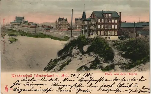 Ansichtskarte Westerland-Gemeinde Sylt Villen von den Dünen 1900