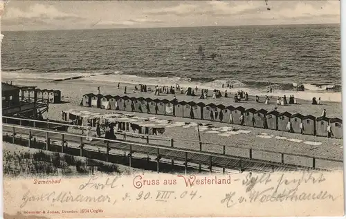 Westerland-Gemeinde Sylt Umkleidekabinen, Strandrestaurant - Damenbad 1904