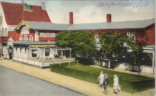 Ansichtskarte Westerland-Gemeinde Sylt Partie am Hotel Christianenhöhe 1922