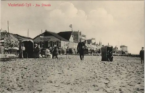 Westerland-Gemeinde Sylt Germania Halle, Strandkörbe - belebt 1912