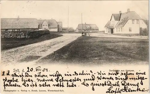 Ansichtskarte Kampen (Sylt) Straßenpartie 1904