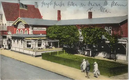 Ansichtskarte Westerland-Gemeinde Sylt Partie am Hotel Christianenhöhe 1922 #