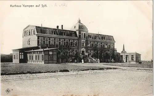 Ansichtskarte Kampen (Sylt) Partie am Kurhaus 1912