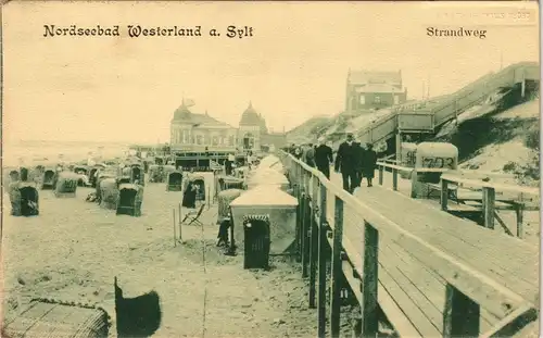 Ansichtskarte Westerland-Gemeinde Sylt Strandweg - Strandrestaurant 1912