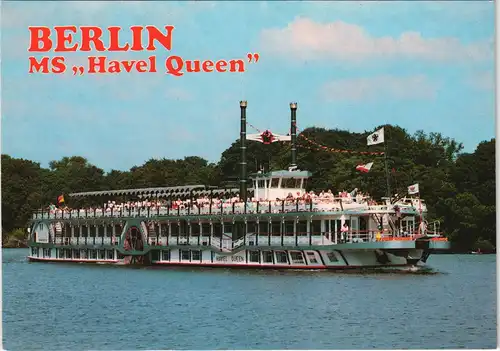 Ansichtskarte Berlin MS Havel Queen, Fahrgastschiff Schiffsfoto-AK 1990