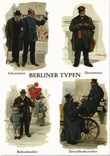 Berlin Berliner Typen Schutzmann,   Ballonhändler & Droschkenkutscher 2000