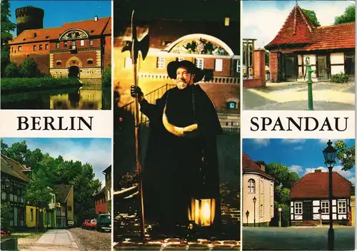 Spandau-Berlin Berlin Spandau Mehrbildkarte mit 5 Ansichten 1980