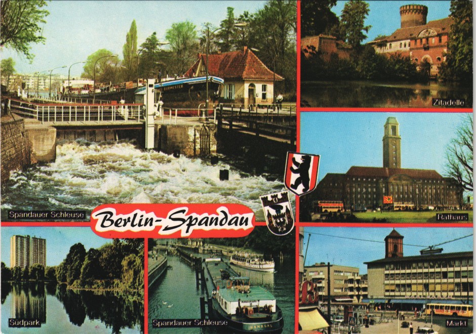 Spandau-Berlin Mehrbild-AK ,mit Zitadelle, Schleuse ...