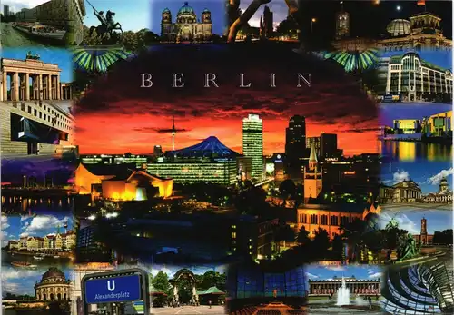 Berlin Stadtteilansichten & Sehenswürdigkeiten Mehrbildkarte 2010