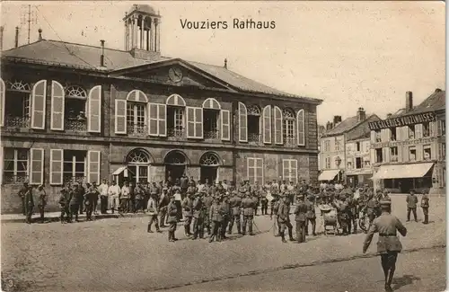 CPA Vouziers Vouziers Rathaus Feldpostkarte 1. WK 1916   als deutsche Feldpost