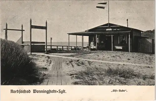 Ansichtskarte Wenningstedt-Braderup An der Giftbude - Wirtin 1922