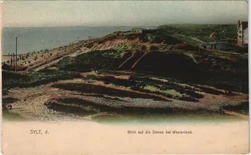 Ansichtskarte Westerland-Gemeinde Sylt Hotel - Blick auf die Dünen 1911