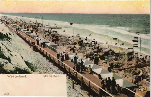 Ansichtskarte Westerland-Gemeinde Sylt Strandleben Wandelbahn - Dünen 1911