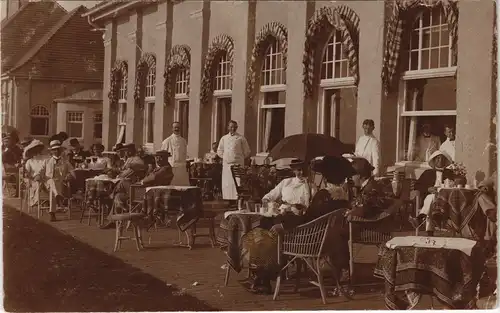 Ansichtskarte Westerland-Gemeinde Sylt Restaurant Kellner Gäste 1913