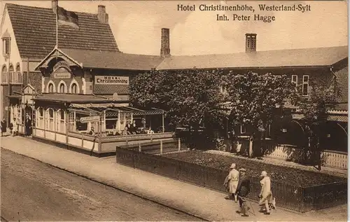Westerland-Gemeinde Sylt Hotel Christianenhöhe Inhaber Peter Hagge 1913