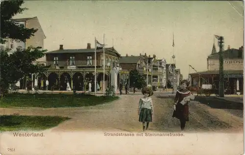 Westerland-Gemeinde Sylt Strandstraße - Steinstraße Mutter und Tochter 1923