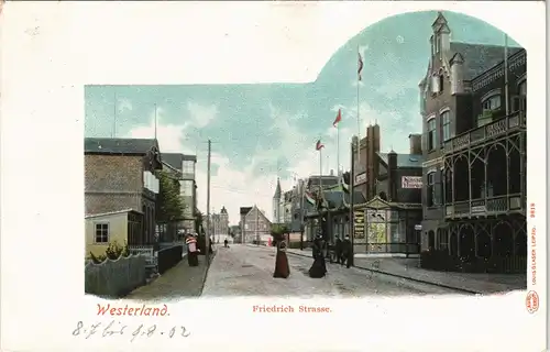 Westerland-Gemeinde Sylt Friedrichstraße , Geschäfte Passepartout 1907