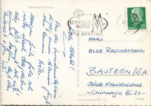 Ansichtskarte Leipzig Völkerschlachtdenkmal 1962