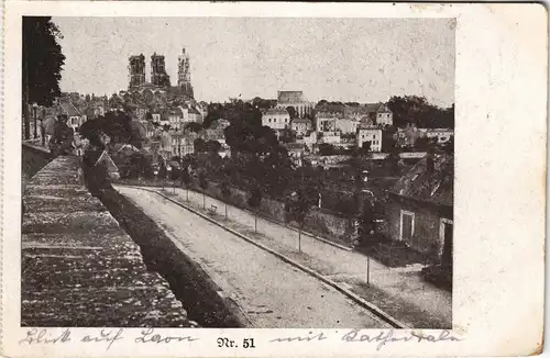 Felpost Panorama Französische Stadt ca 1916