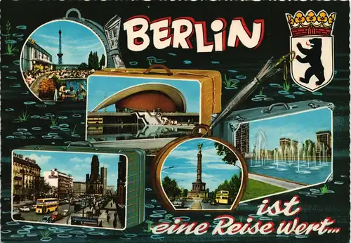 Ansichtskarte Berlin Mehrbildkarte mit diversen Stadtteilansichten 1970