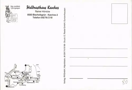 Bischofsgrün Waldrasthaus Karches Rainer Hönicke Karches 2 1980