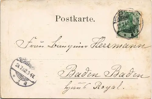 Ansichtskarte Westerland-Sylt Wandelbahn - Menschenmassen, steigende Flut 1902