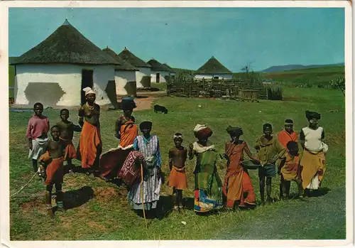 Postcard Südafrika TRANSKEI Xhosa Native People Südafrika 1970