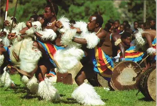Südafrika South Africa Native People SWAZI dancers, Tanz Einheimischer 1990