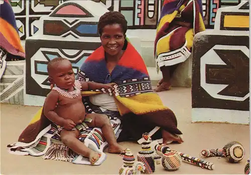 Südafrika Ndebele Mother and Child Native People Einheimische Afrika 1980