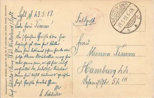 Ansichtskarte Westerland-Sylt Feine Herrschaften beim Promenadenkonzert 1918