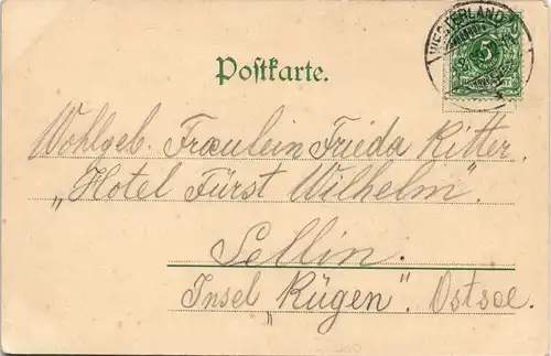 Ansichtskarte Westerland-Sylt Strandleben - Hotels 1899