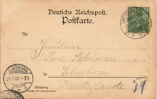 Ansichtskarte Westerland-Sylt Centralstrand, Hotels und Restaurants 1900