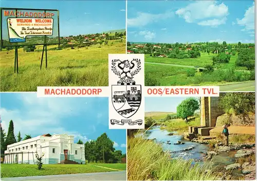 MACHADODORP eNtokozweni Mehrbild-AK Ortsnansichten, Südafrika Landschaft 1980