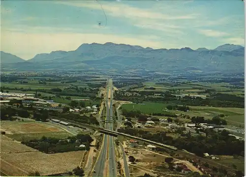 Postcard Paarl Panorama Gesamtansicht, Stadt Südafrika 1970