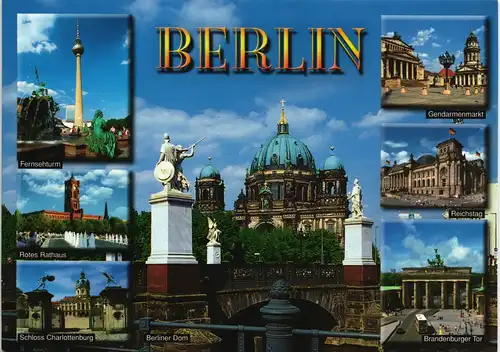 Berlin Stadtteilansichten Mehrbild-AK ua. Gendarmenmarkt uvm. 2006