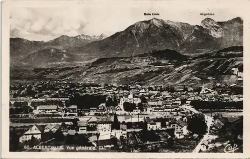 CPA Albertville Vue générale, Gesamtansicht, Panorama Berge 1947